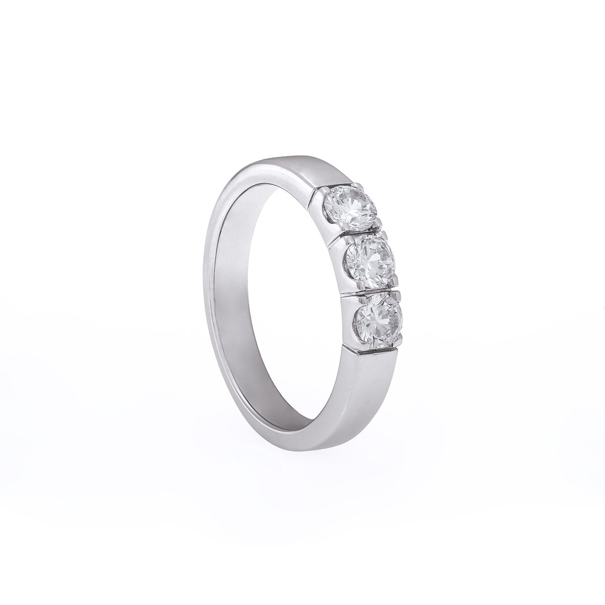 silver ring with swarovski crystals
