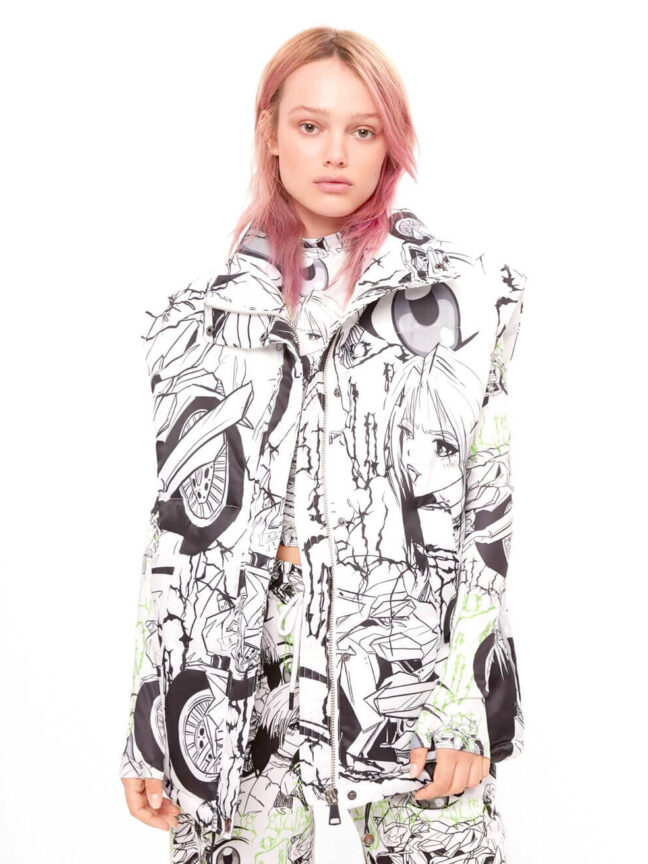 billie eilish x bershka puffer gilet
